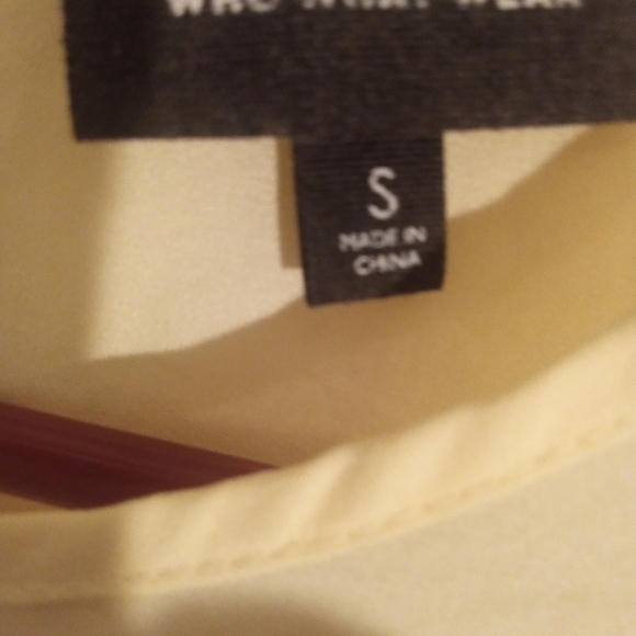 Who What Wear Ivory Blouse with Lace Sleeves - Picture 6 of 10